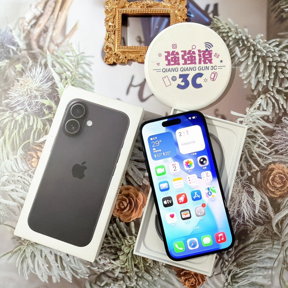 善化-二手 iPhone16 128G 黑色#97436(原廠保固)