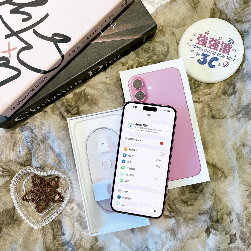 二手 iPhone16Plus 256G 粉色*73438(店家保固)