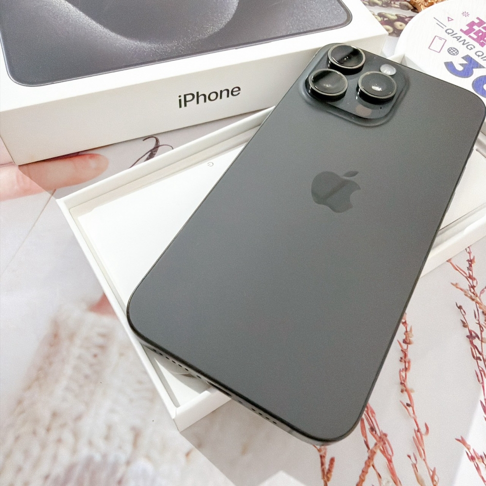 善化-二手 iPhone15 Pro Max 256G 黑色#57428(店家保固)