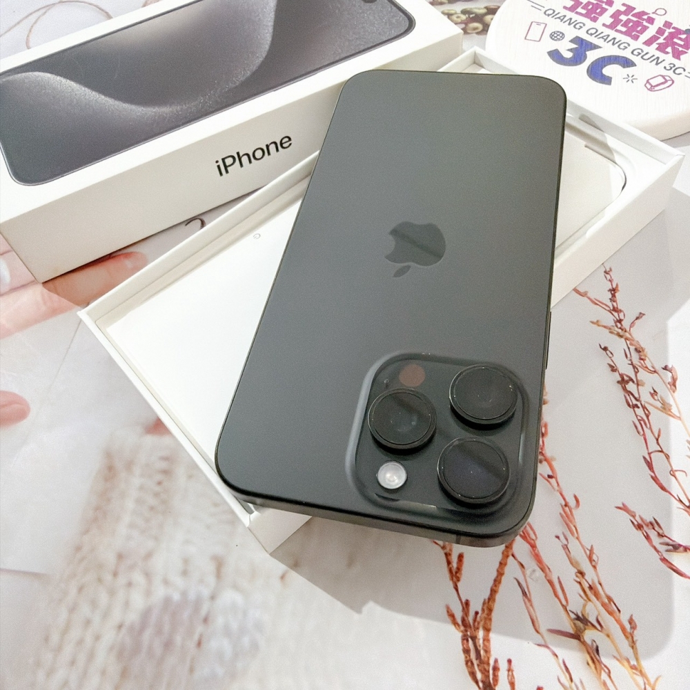 善化-二手 iPhone15 Pro Max 256G 黑色#57428(店家保固)