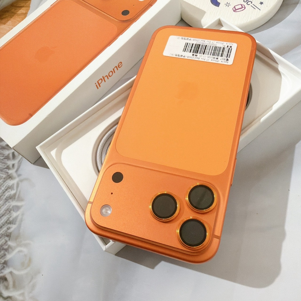 善化-二手 iPhone17 Pro Max 256G 橘色#80015(原廠保固)