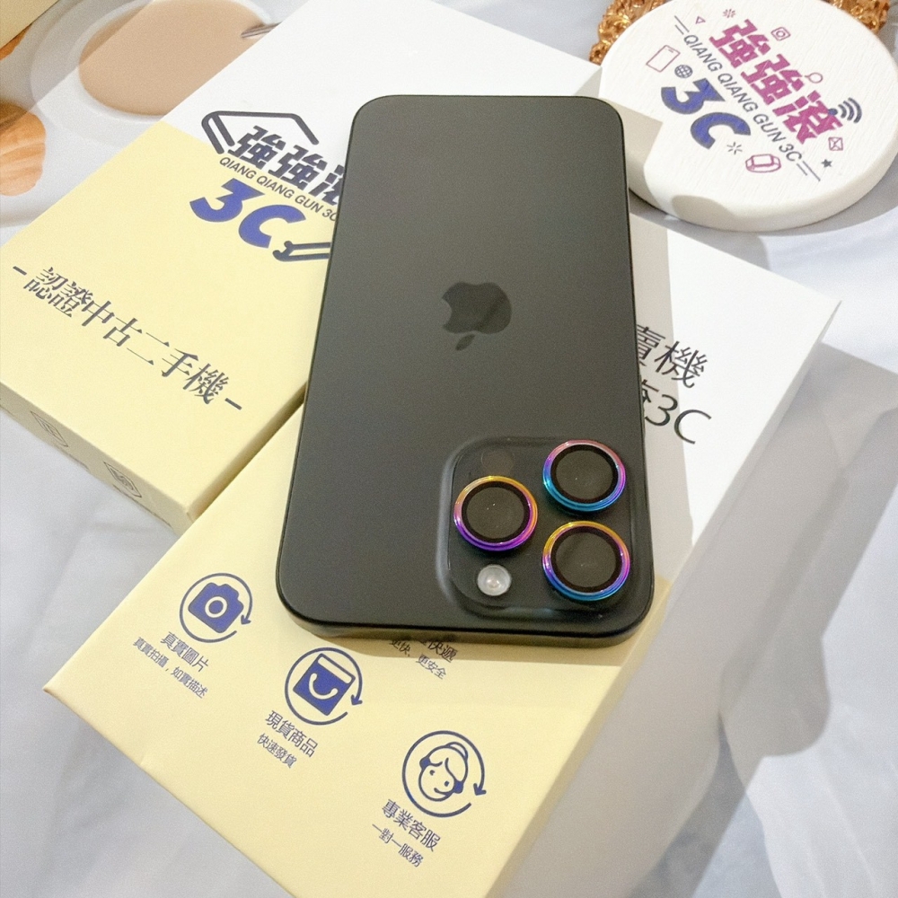 善化-二手 iPhone15 Pro Max 256G 黑色#79345（店家保固）