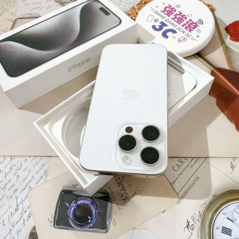 善化-二手 iPhone15 Pro 128G 白色#48750(店家保固)