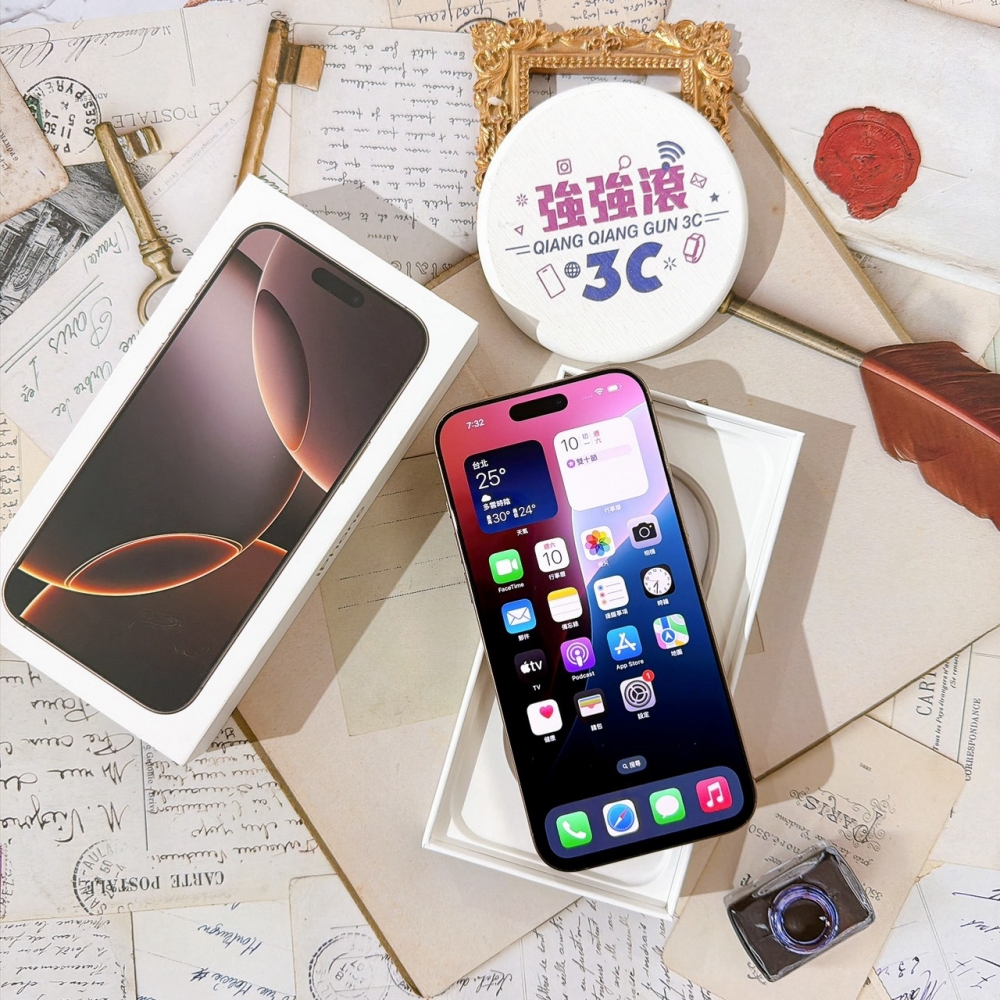 善化-二手 iPhone16 Pro Max 256G 金色#75532（店家保固）