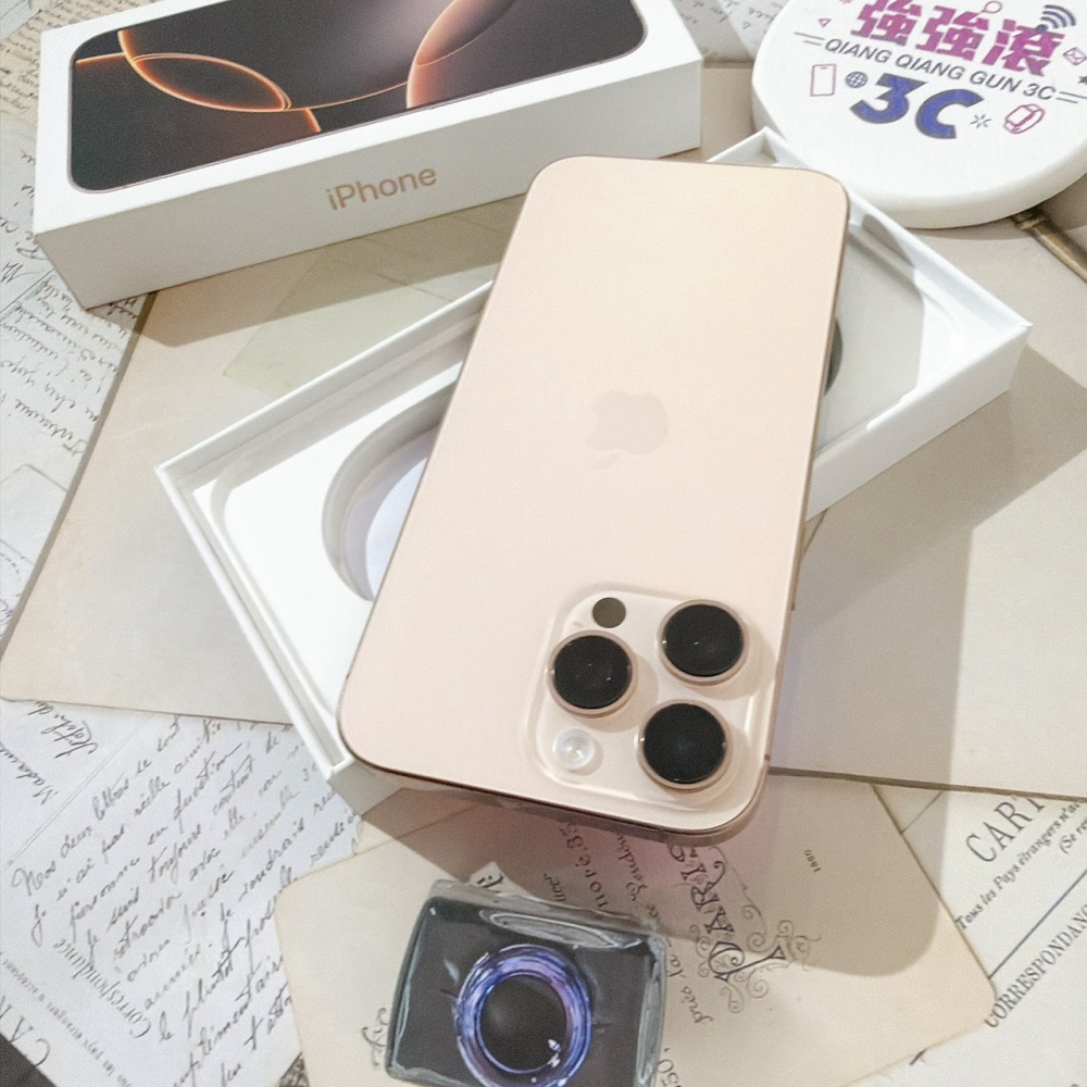 善化-二手 iPhone16 Pro Max 256G 金色#75532（店家保固）