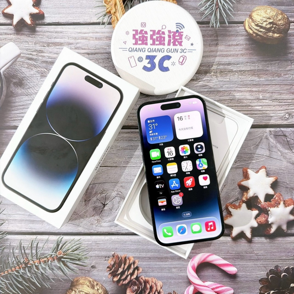 善化-二手 iPhone14 Pro 256G 黑色#48590(店家保固)