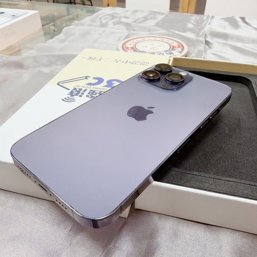 鹽行-二手 iphone 14 pro max 256G 紫色 #83762(店家保固)