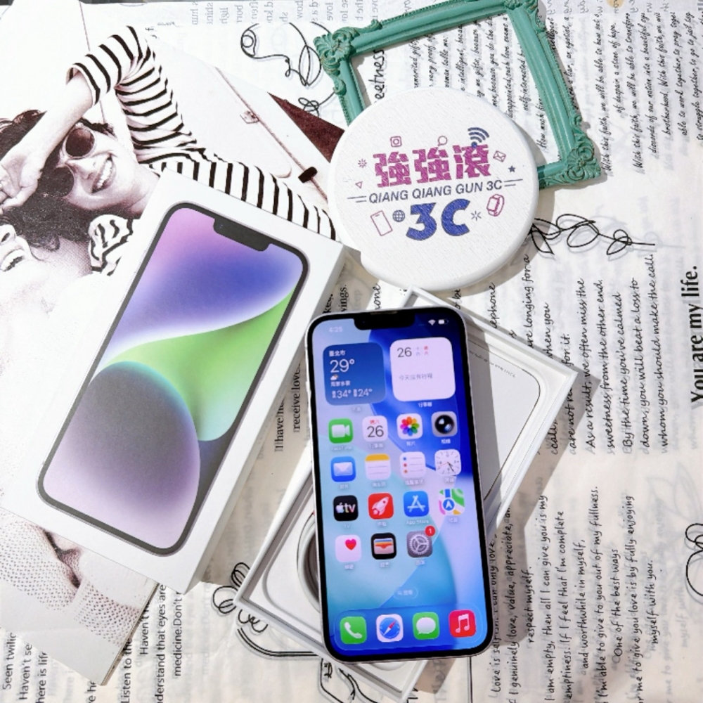 善化-二手 iPhone14 128G 紫色#97707（店家保固）