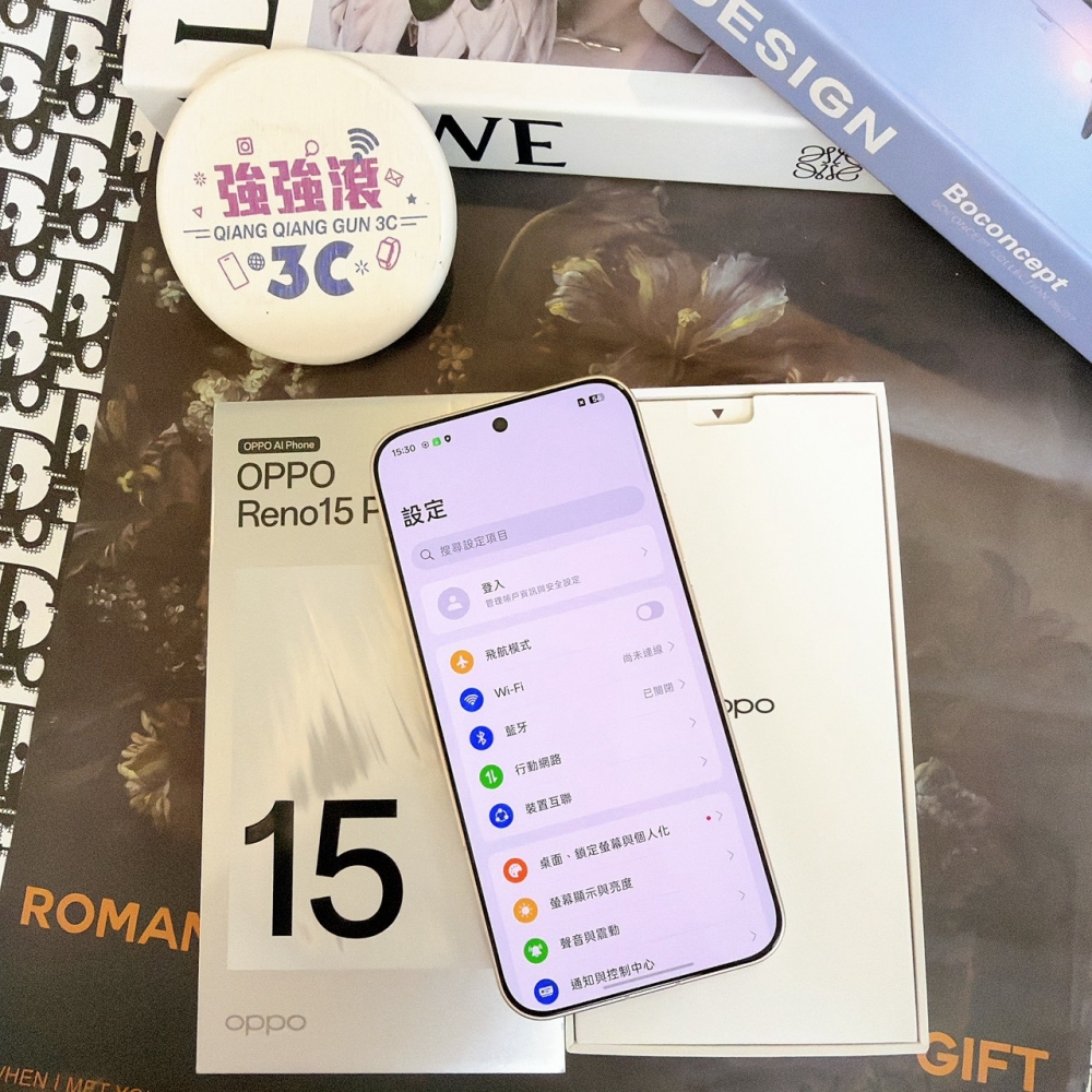 鹽行-二手 oppo RENO 15 pro max 512G 金色 #56835（原廠保固）
