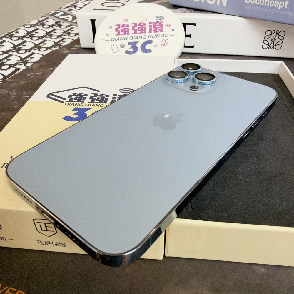鹽行-二手iphone 13 promax 256G 藍色 #51962（店家保固）